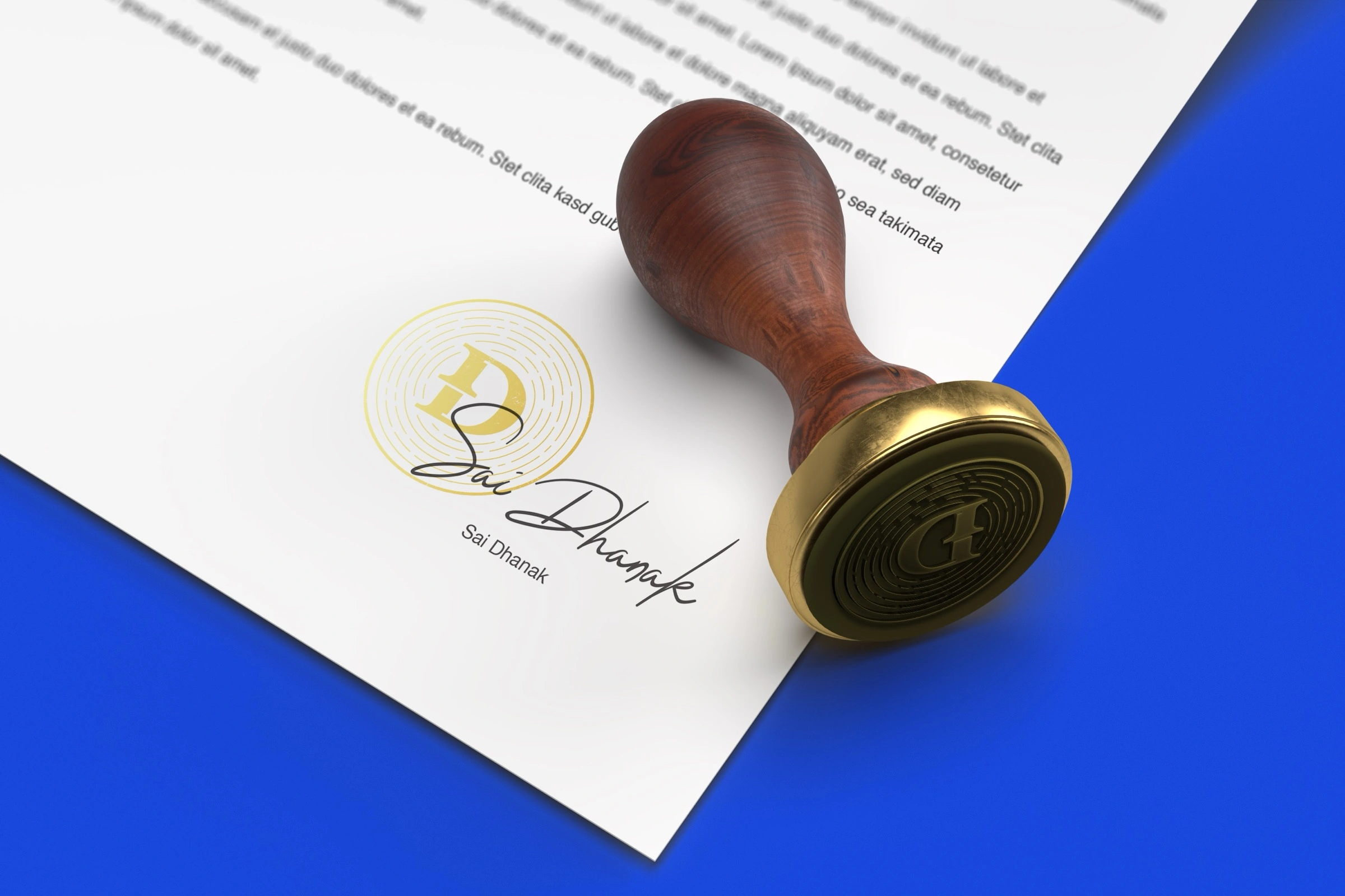 Deduction — mock stamp
