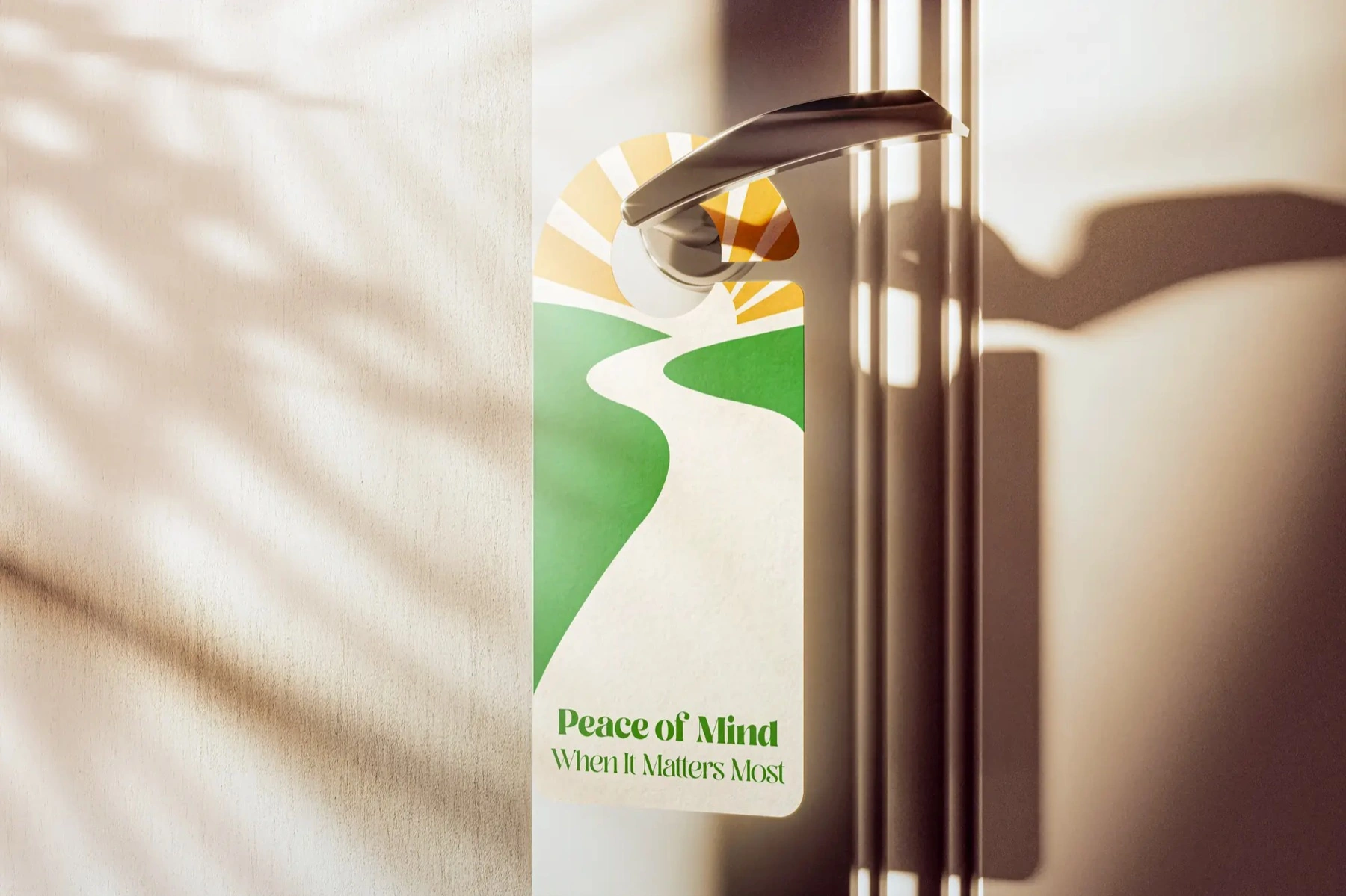 A door hanger that speaks the brand's voice, not just its name — 