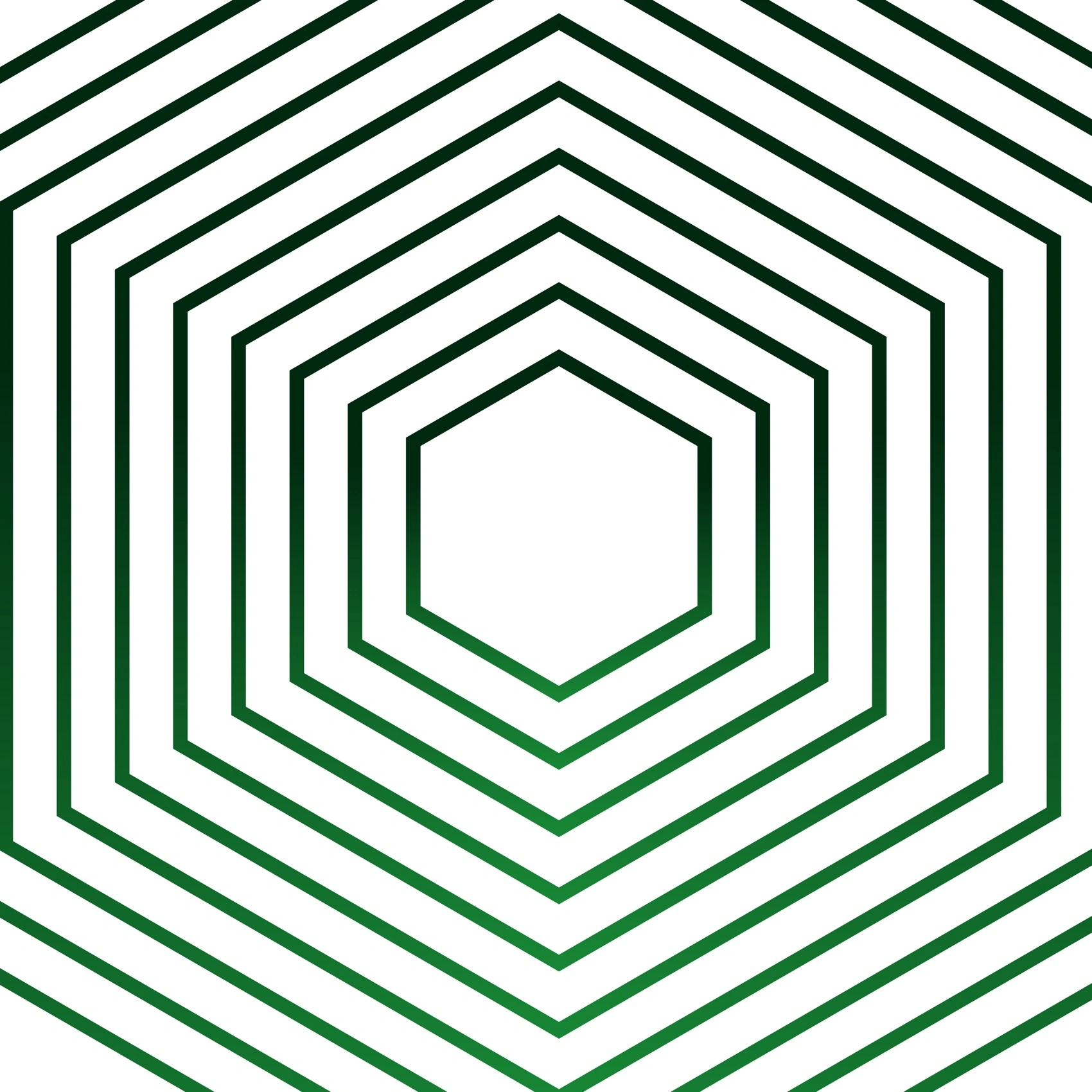 The mark as a repeating pattern — rings tightening toward a center
