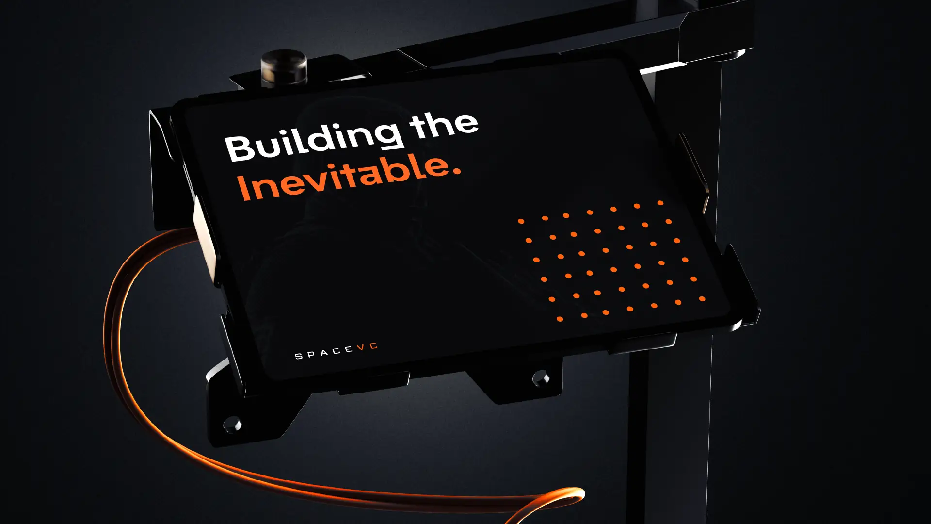 Branded field hardware — the mark and tagline on a ruggedized enclosure