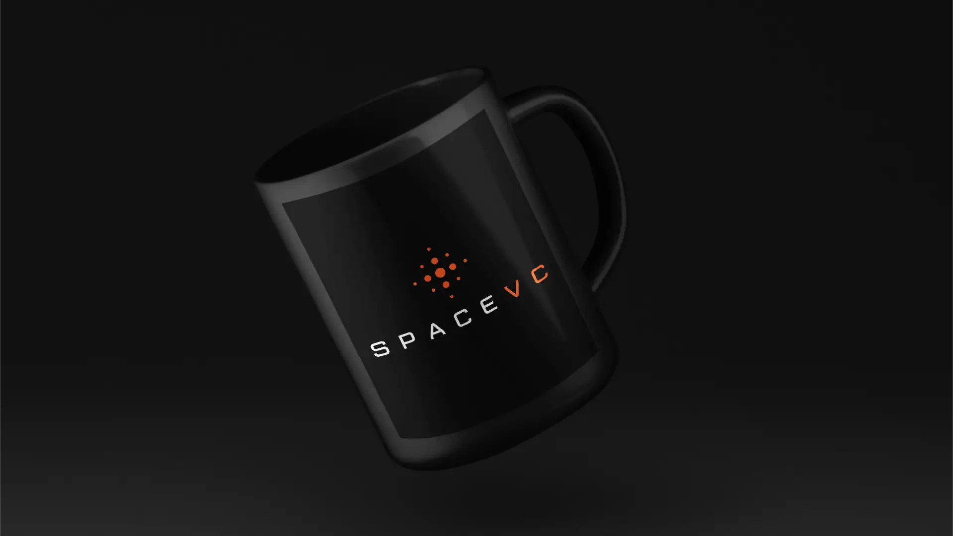 Branded merch — the mark carries even at mug scale