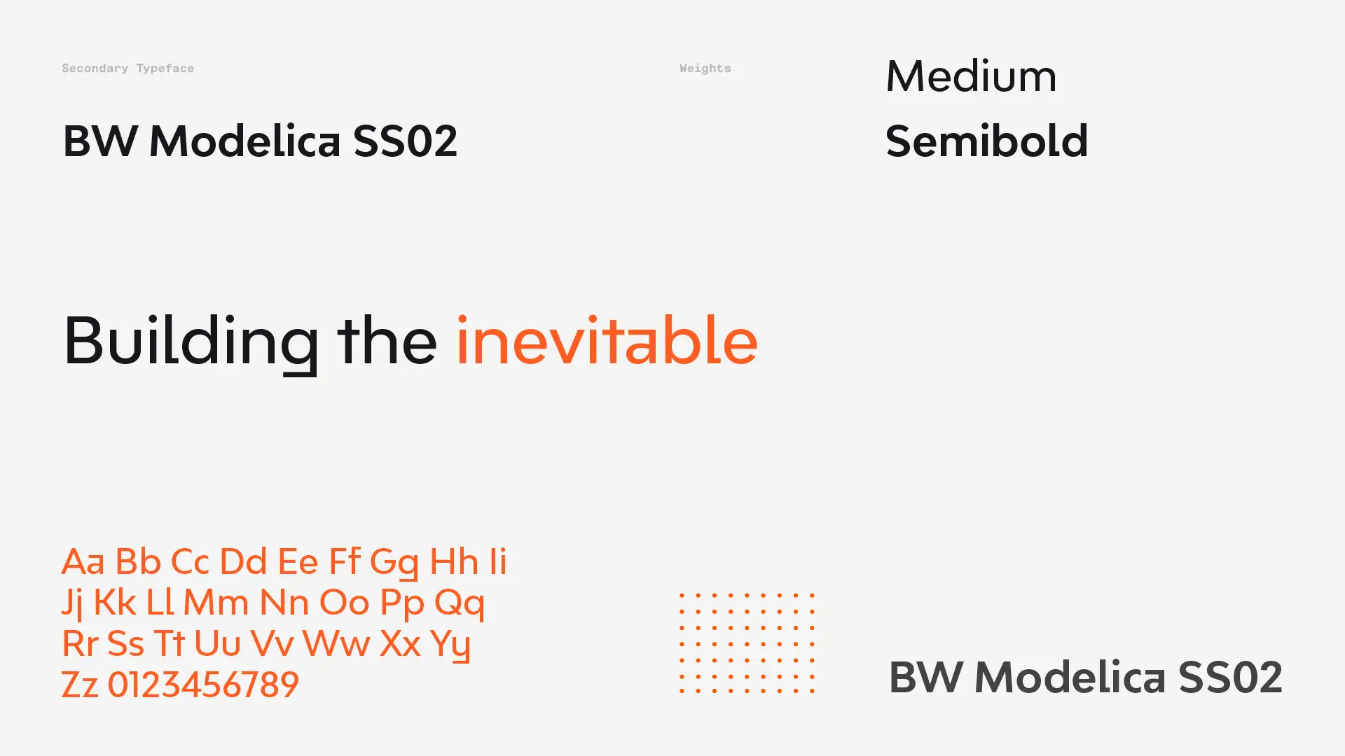 Secondary typeface — BW Modelica, for reading-length text