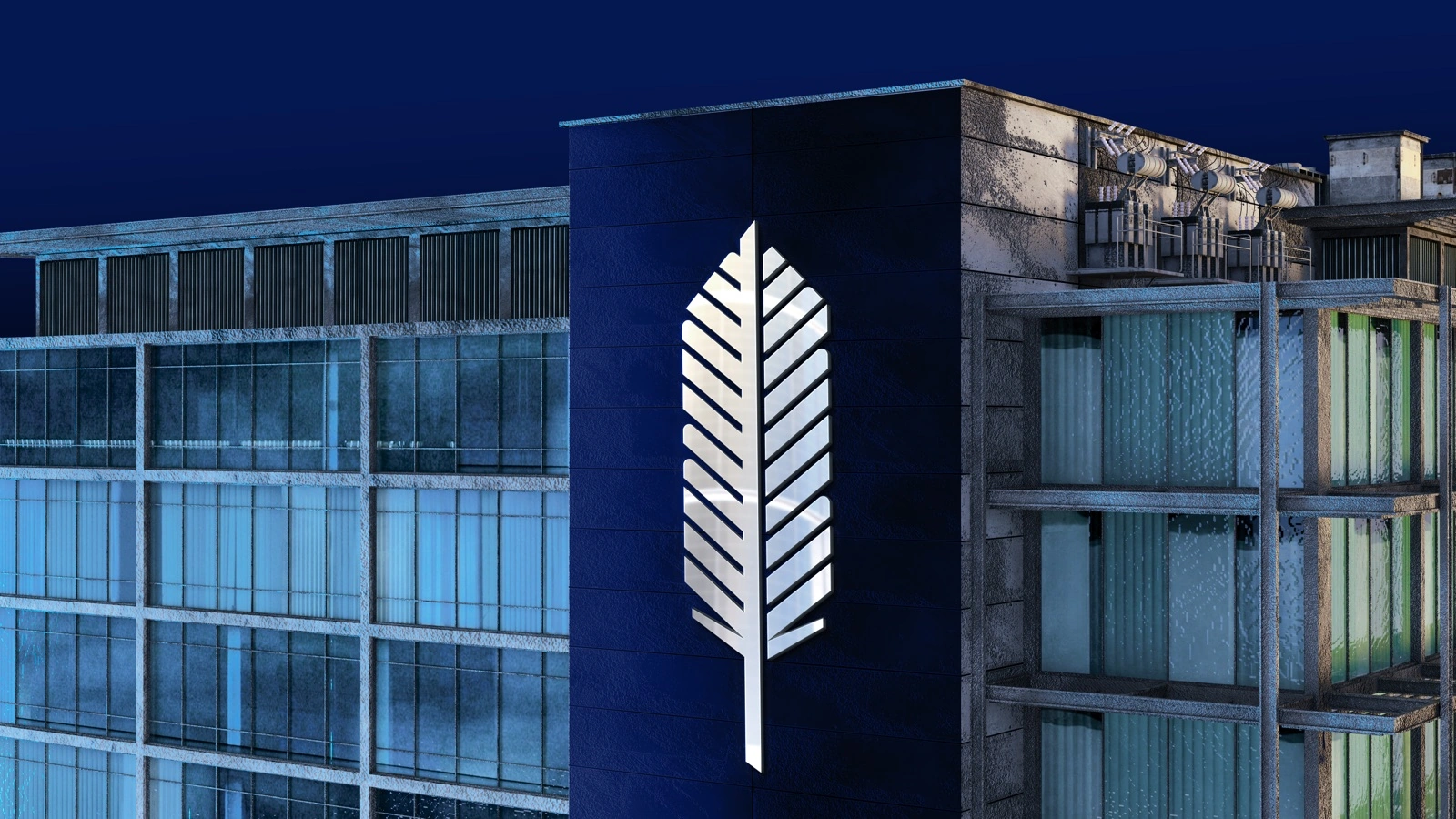 Strata Nest — env building dusk