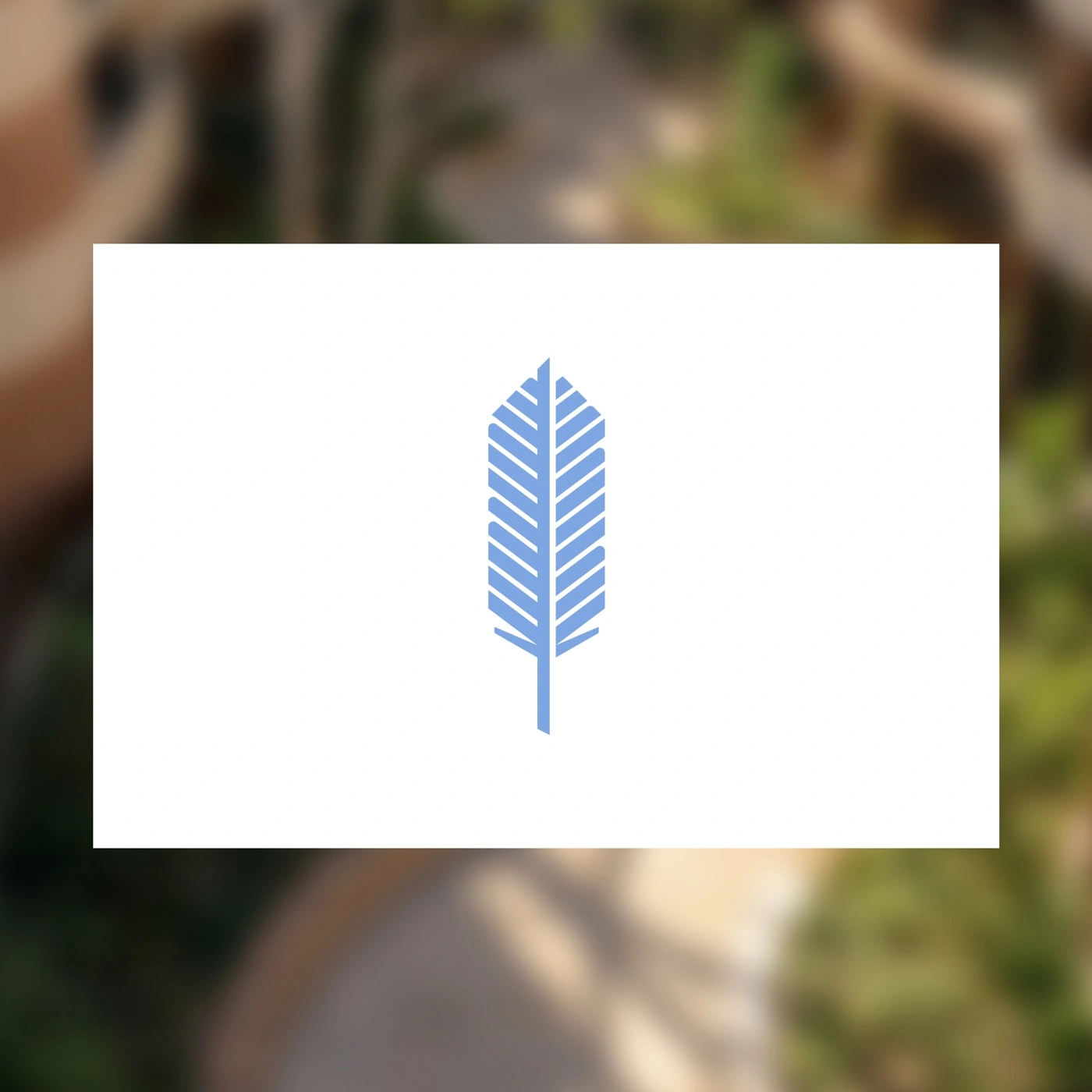 The mark alone — the feather as the carrier of 